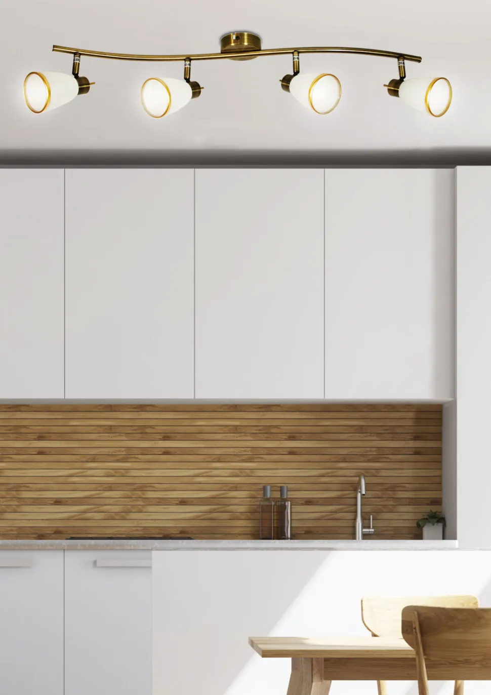 Lampa sufitowa Regent listwa 4x40W G9 patyna (bż)