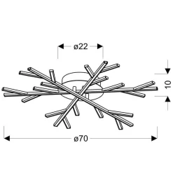 Lampa sufitowa Samos plafon 70 40W LED  czarny 4000K