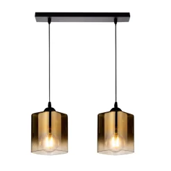 Lampa sufitowa Serena czarny 2x40 E27  klosz złoty