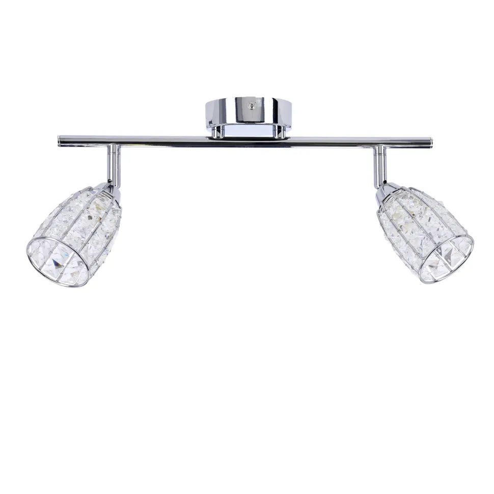 Lampa sufitowa Shiba listwa chromowy 2x15W G9 klosz bezbarwny