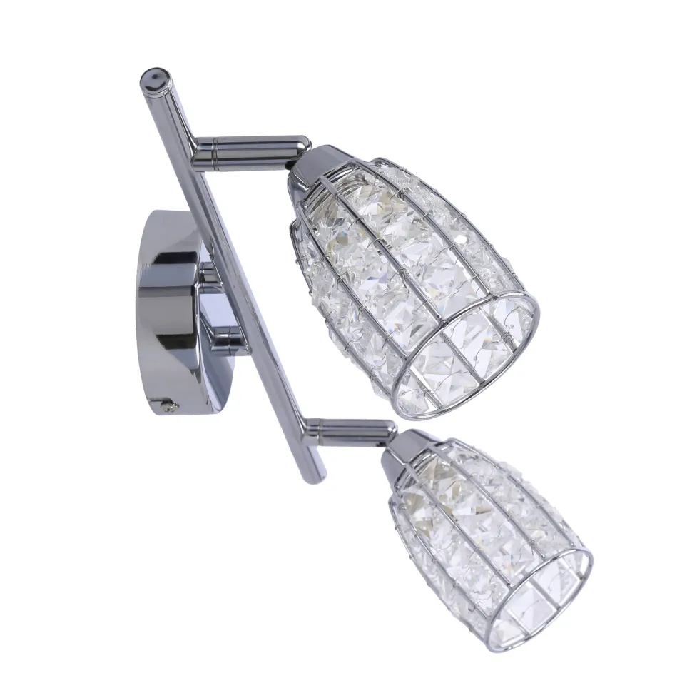 Lampa sufitowa Shiba listwa chromowy 2x15W G9 klosz bezbarwny