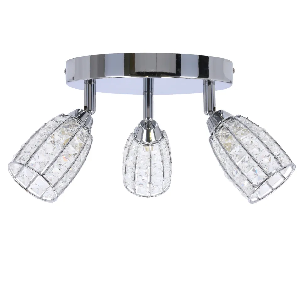 Lampa sufitowa Shiba plafon chromowy 3x15W G9 klosz bezbarwny