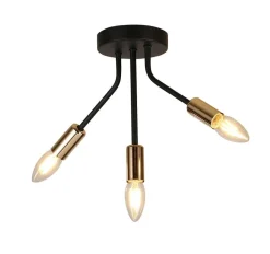 Lampa sufitowa Tiara 3x40W E14 czarny