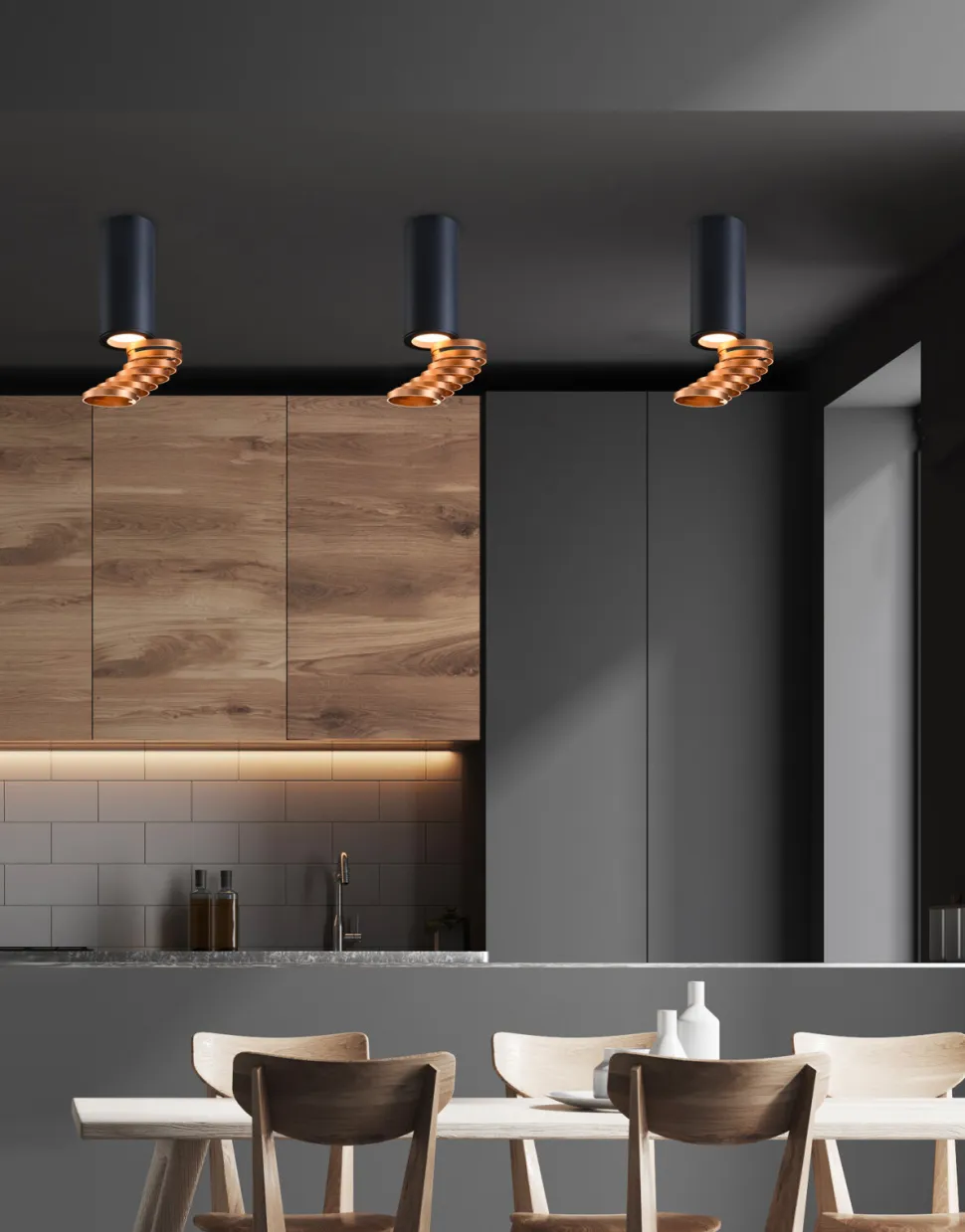 Lampa sufitowa Tuba 1x15W GU10 6/20 złoty+czarny