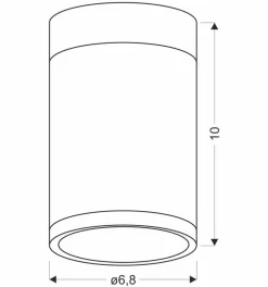 Lampa sufitowa Tuba 1x15W GU10 6,8/10  szary+drewno