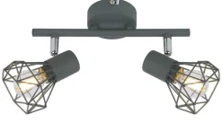 Lampa sufitowa Verve listwa 2x40W E14  matowy szary