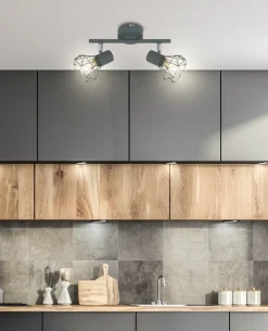 Lampa sufitowa Verve listwa 2x40W E14  matowy szary