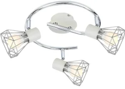 Lampa sufitowa Verve spirala 3x40W E14  biały abażur chrom