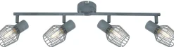 Lampa sufitowa Viking listwa 4x40W E14  szary