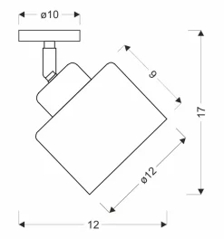Lampa sufitowa Wama lampa spotowy czarny  1x40W E27 klosz czarny+srebrny