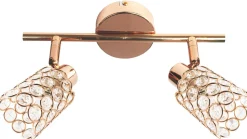 Lampa sufitowa York listwa 2x40W G9  różowe złoto (bż)