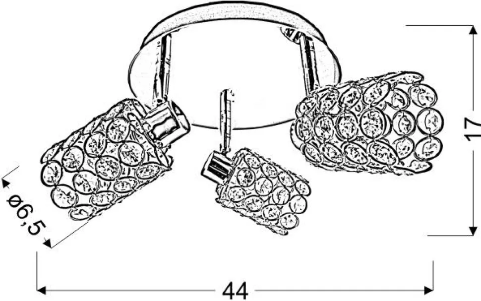 Lampa sufitowa York plafon 3x40W G9 chrom
