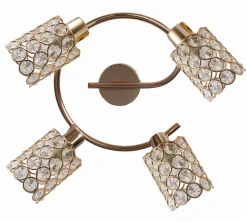 Lampa sufitowa York spirala 4x40W G9 różowe złoto