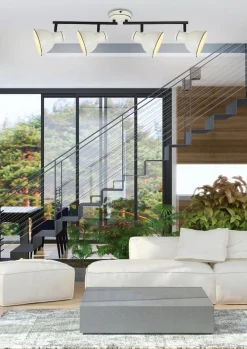 Lampa sufitowa Zumba listwa 4x40W E14  biały+czarny