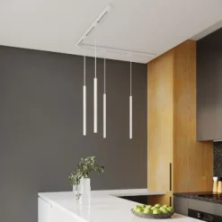 Lampa wisząca, 4 punktowa, system szynowy 3 fazowy, PASTELO biała