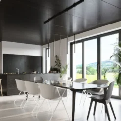 Lampa wisząca, 5 punktowa, system szynowy 3 fazowy, PASTELO czarna