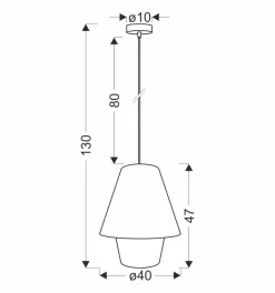 Lampa wisząca Africa 40 czarny 1x40W E27  abażur beżowy+biały