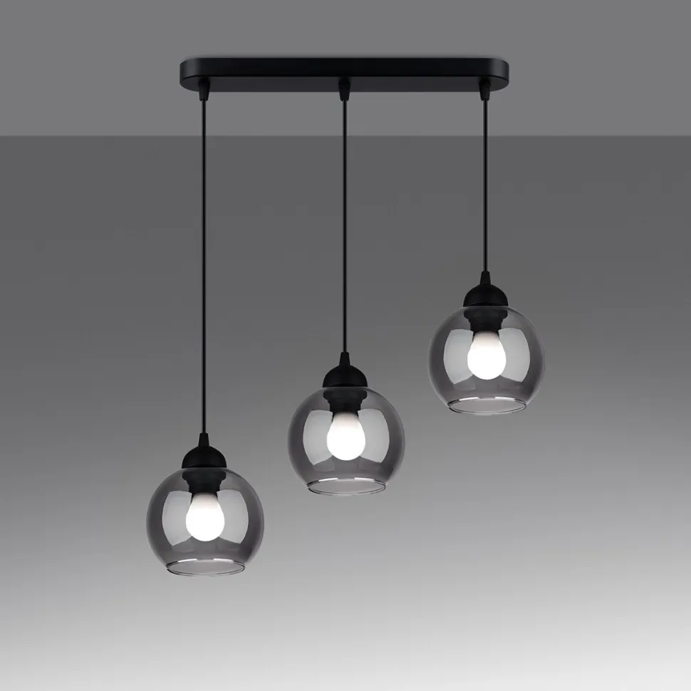 Lampa wisząca ALINO 3 czarna