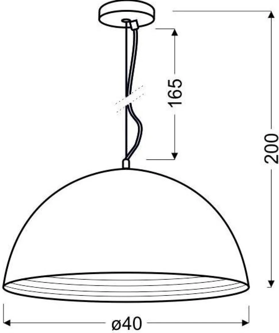 Lampa wisząca Amalfi 40 1x60W E27 miedziany