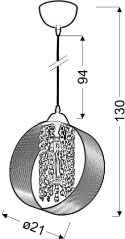 Lampa wisząca Andaro 21 1x40W E27 kawowy