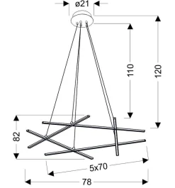 Lampa wisząca Andros 82x78 50W LED  srebrny 4000K