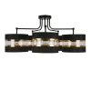 Lampa wisząca Andy czarny 5x40W E27  abażur czarny+złoty