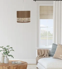 Lampa wisząca Arabesca 33x33x24 1x60W  E27 brąz (abażur 77-19274 z zawiesiem 85-10608)