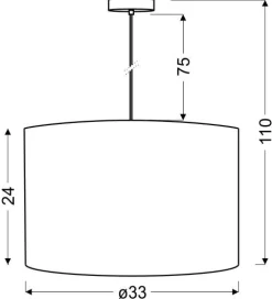 Lampa wisząca Arabesca 33x33x24 1x60W  E27 brąz (abażur 77-19274 z zawiesiem 85-10608)