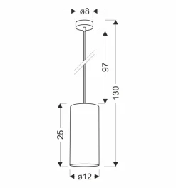 Lampa wisząca Aragona czarny 1x60 E27  abażur korkowy