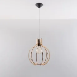 Lampa wisząca ARANCIA naturalne drewno