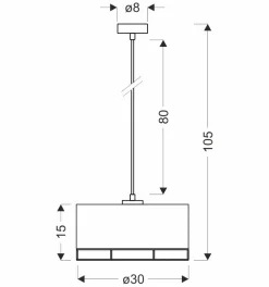 Lampa wisząca Ardi czarny 1x40W E27  abażur żółty