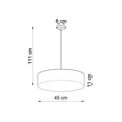 Lampa wisząca ARENA 45 biała