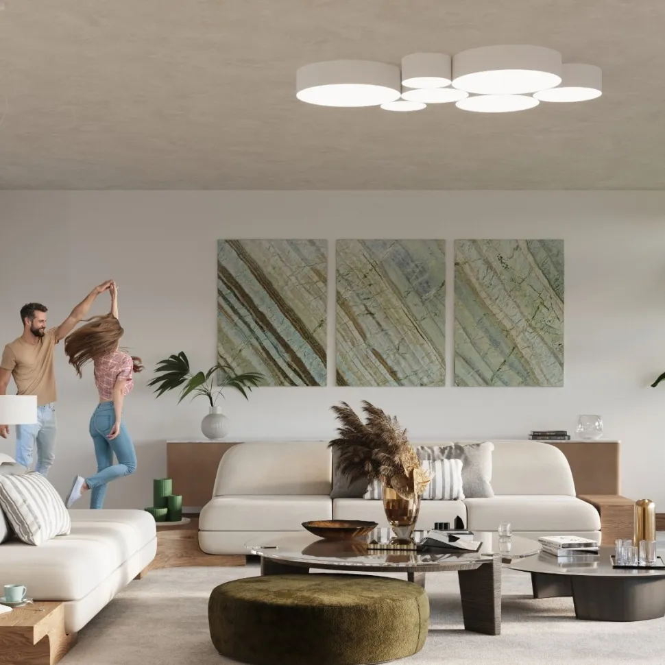 Lampa wisząca ARENA 45 biała