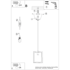 Lampa wisząca ARIES biała