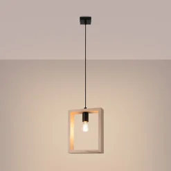 Lampa wisząca ARIES naturalne drewno