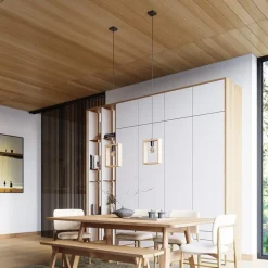Lampa wisząca ARIES naturalne drewno
