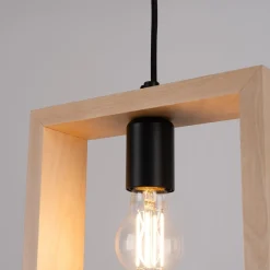 Lampa wisząca ARIES naturalne drewno