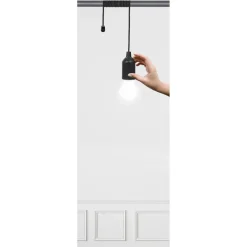 Lampa wisząca żarówka czarna
