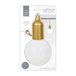 Lampa wisząca żarówka złota L