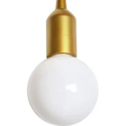 Lampa wisząca żarówka złota L
