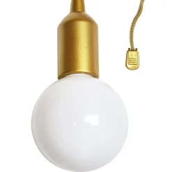 Lampa wisząca żarówka złota L