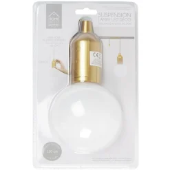 Lampa wisząca żarówka złota L