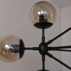 Lampa wisząca ASTRIFERO-15 bursztynowo czarna 110 cm