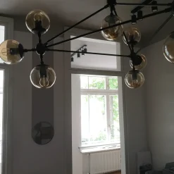 Lampa wisząca ASTRIFERO-15 bursztynowo czarna 110 cm