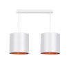 Lampa wisząca Atlanta biały 2x40W E27  abażur biały