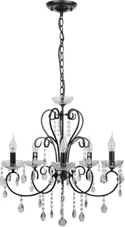 Lampa wisząca Aurora 5*40W E14 czarny