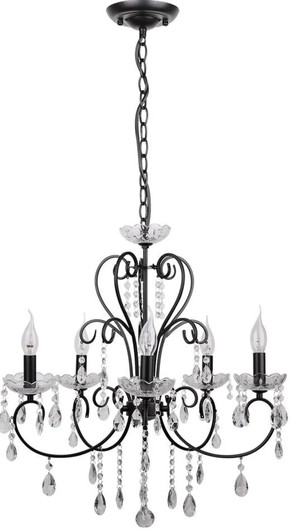 Lampa wisząca Aurora 5*40W E14 czarny