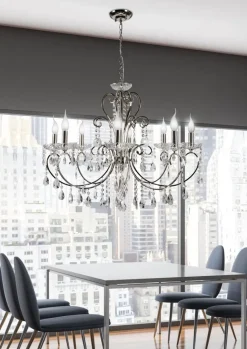Lampa wisząca Aurora 8*40W E14 chrom