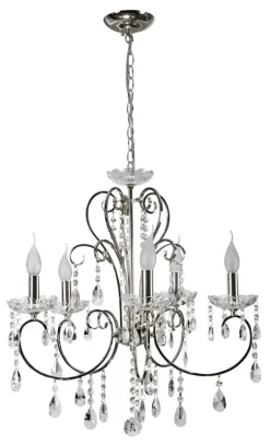 Lampa wisząca Aurora 5*40W E14 chrom