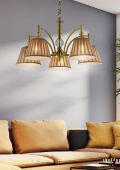 Lampa wisząca Austin 5x40W E14 patyna